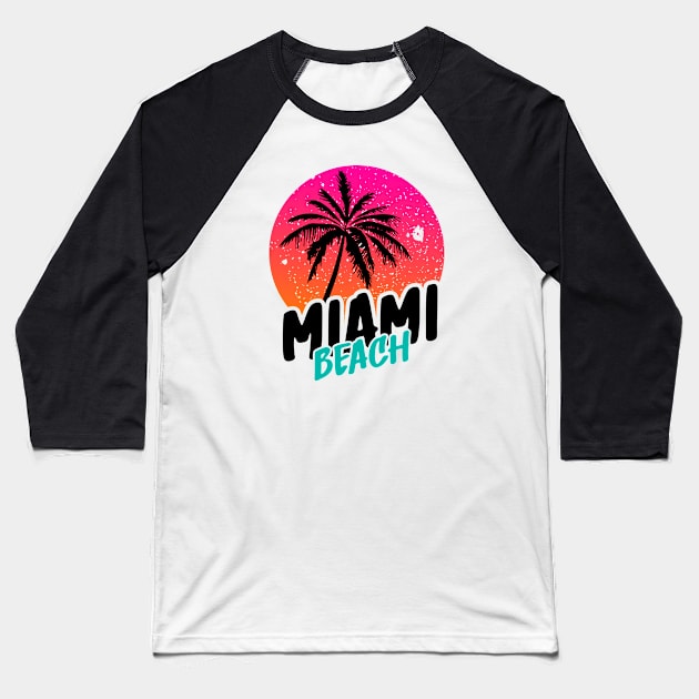 Miami Beach 1985 Baseball T-Shirt by machmigo